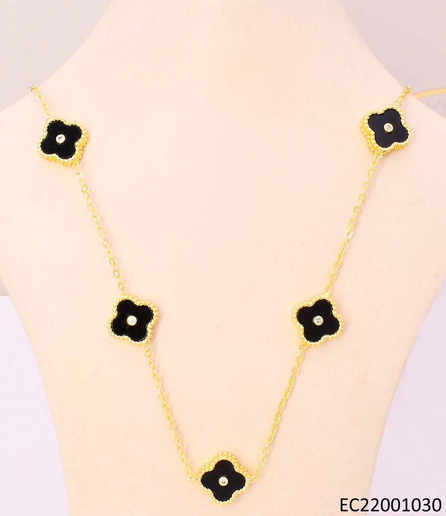 CADENA DOR VAN CLEEF NEGRA (7) CE325-9
