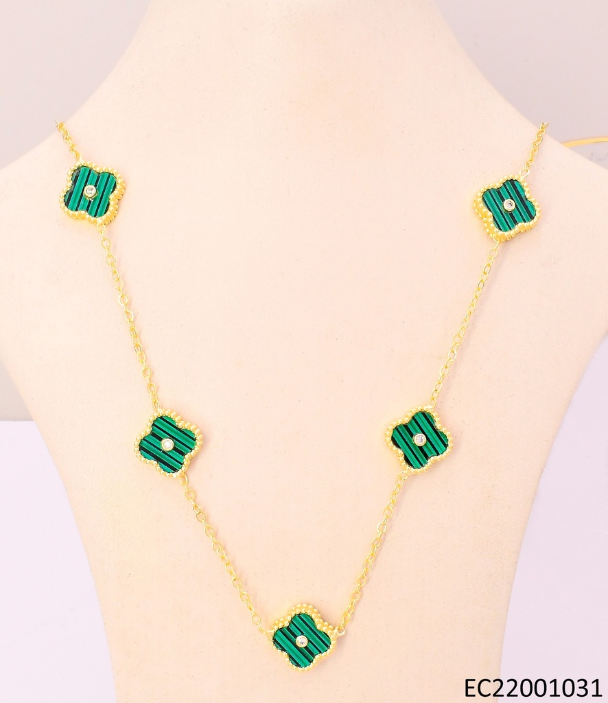 CADENA DOR VAN CLEEF VERDE (7) CE324-9