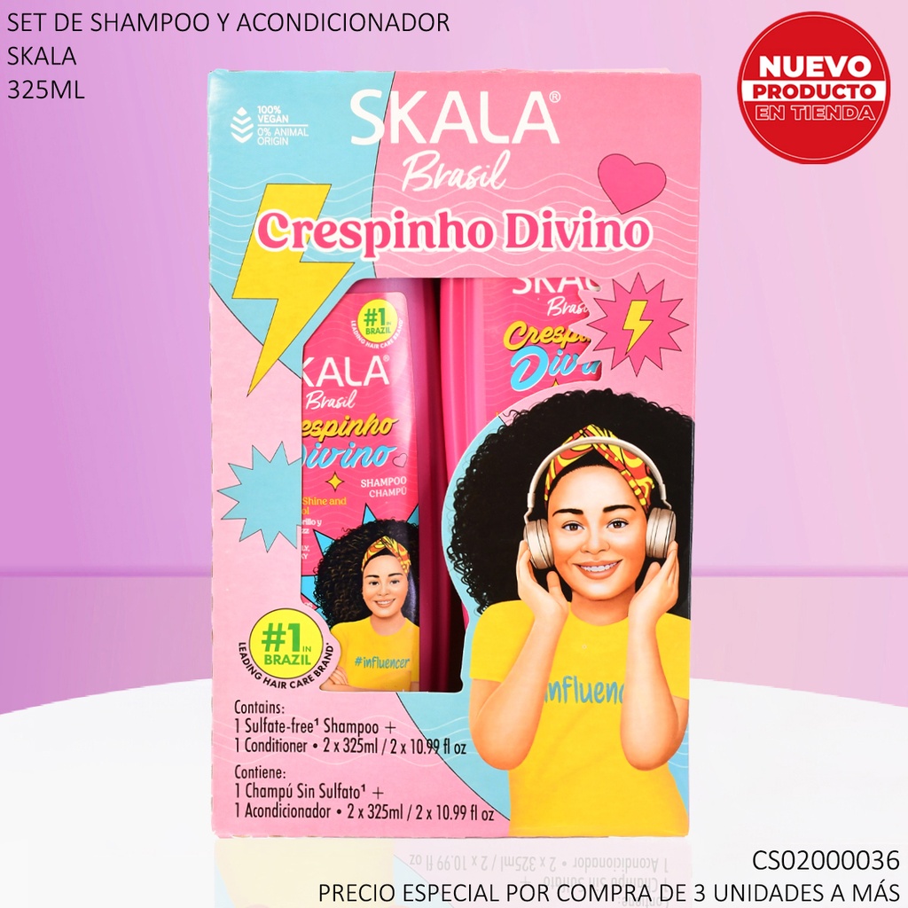 SET SKALA BRASIL CRESPINHO DIVINO 325ML