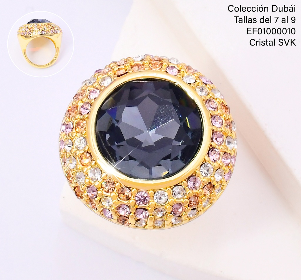 ANILLO ZIRC.RD.MORADA BORDE ANCHO ZIRC.PQ.FD25618