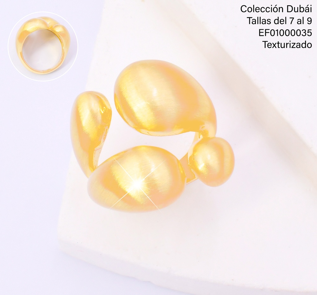 ANILLO 4 FORMAS RD.DOR.LISAS FD25486