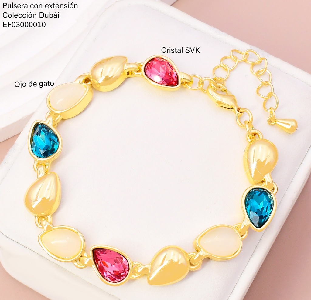 PULSERA DOR. GOTA COLORES FD25501