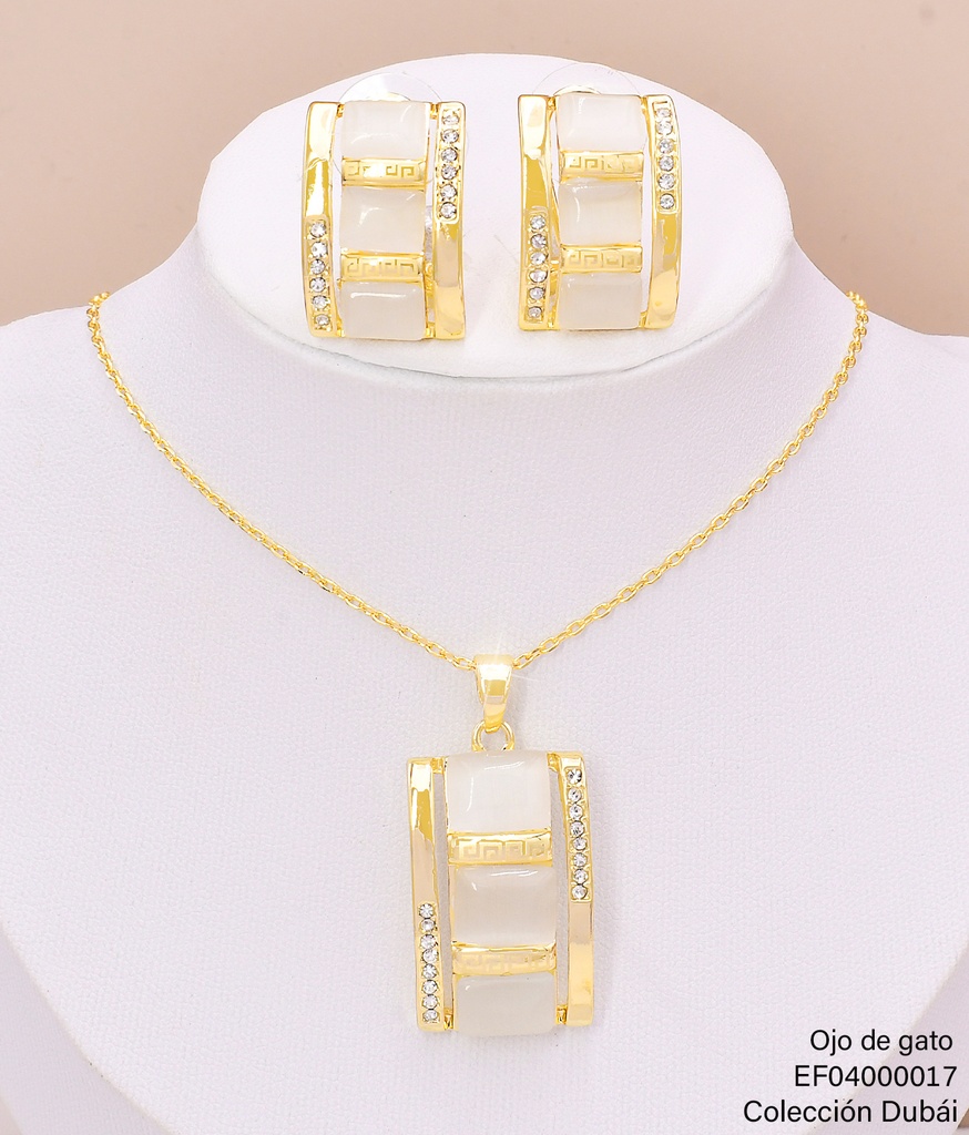 SET DOR. RECTANG. CUADROS CREMA FD25468
