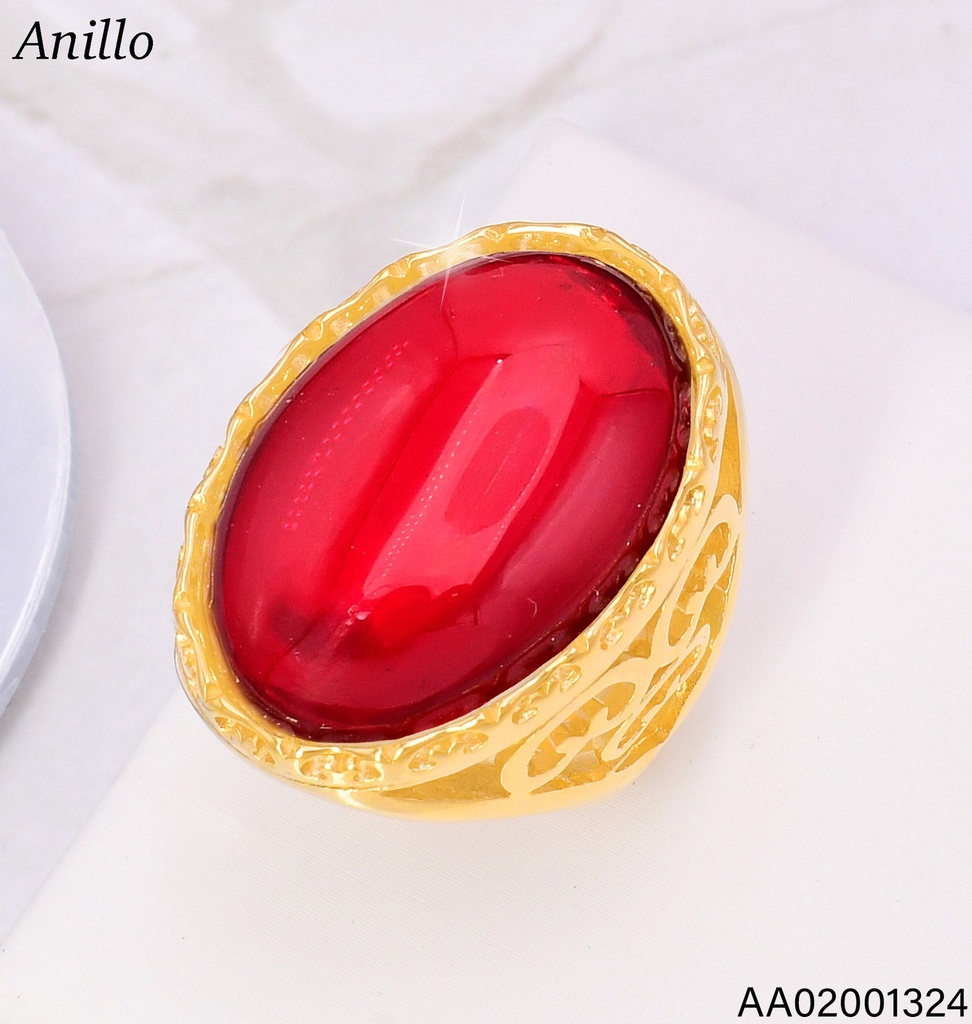 ANILLO DORADO OV. ROJO RA631-305 (IN11)