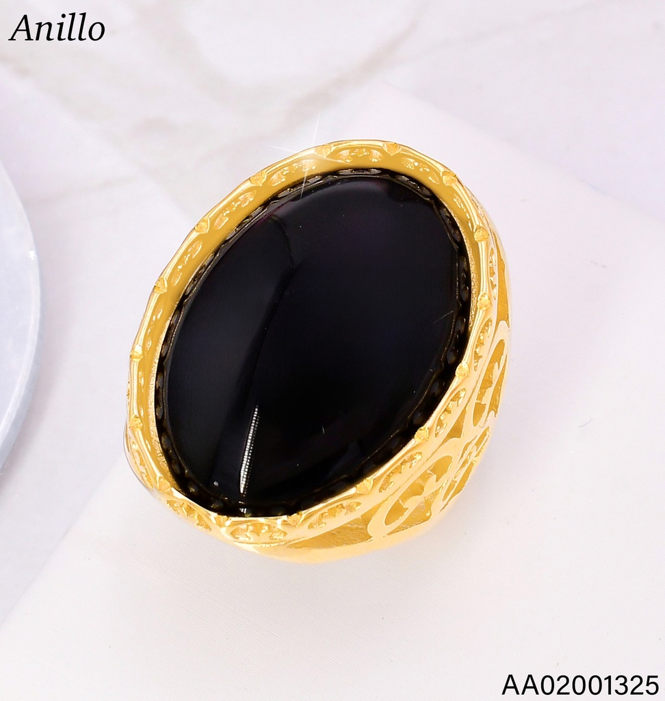 ANILLO DORADO OV. NEGRO RA632-305 (IN11)