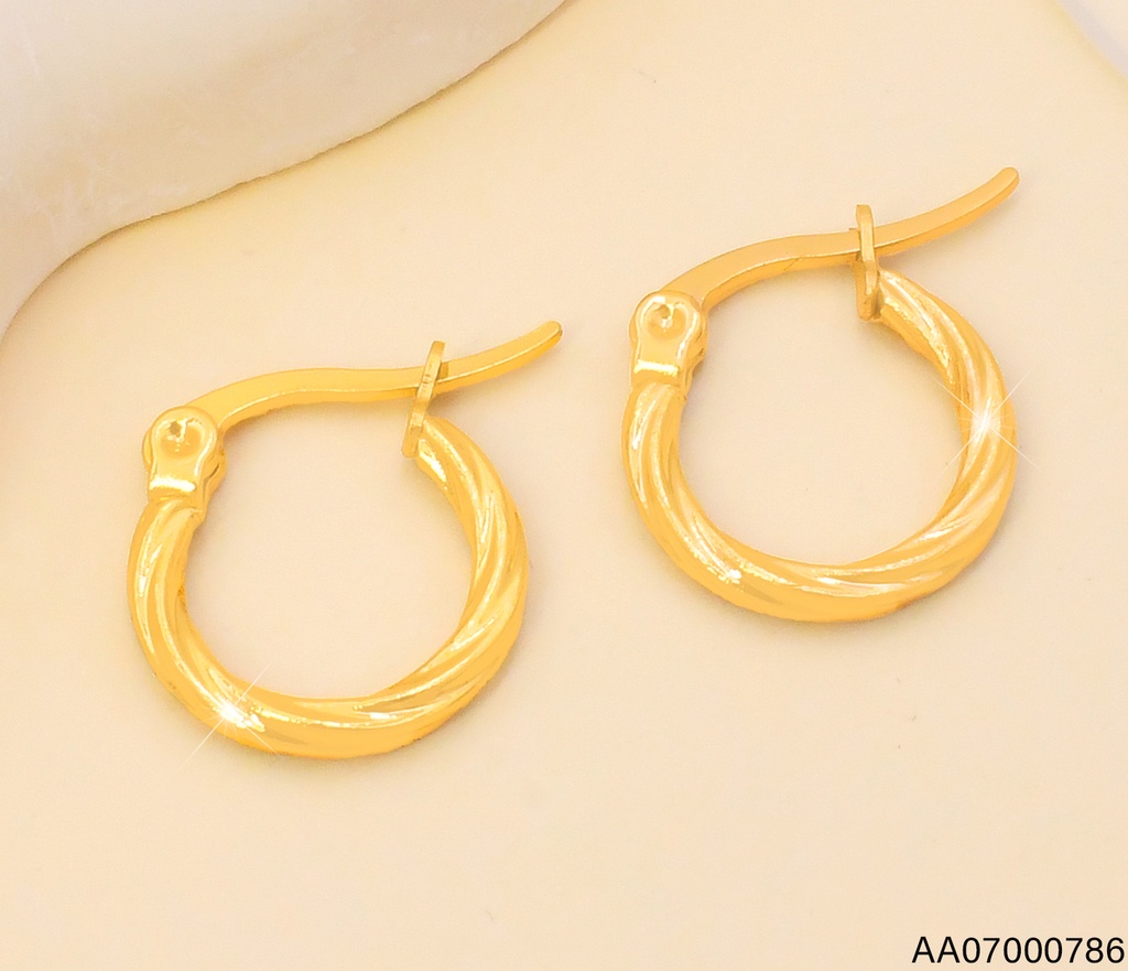 ARGOLLA RD TORNEADAS EA1312-128 BAÑO ORO 18K. XUPING (IN11)