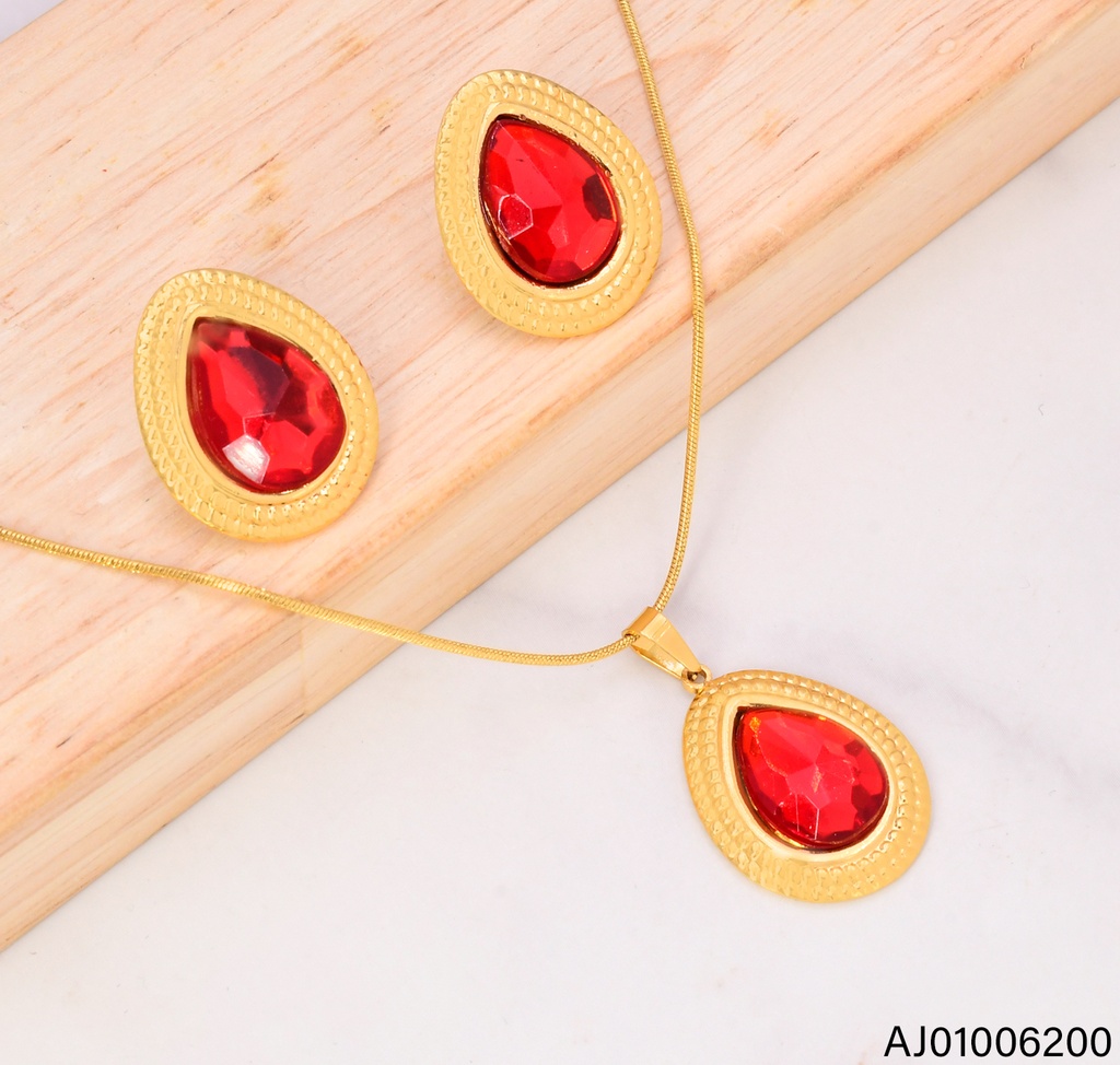 SET DORADO GOTA/ROJO SA1331-143 (IN11)
