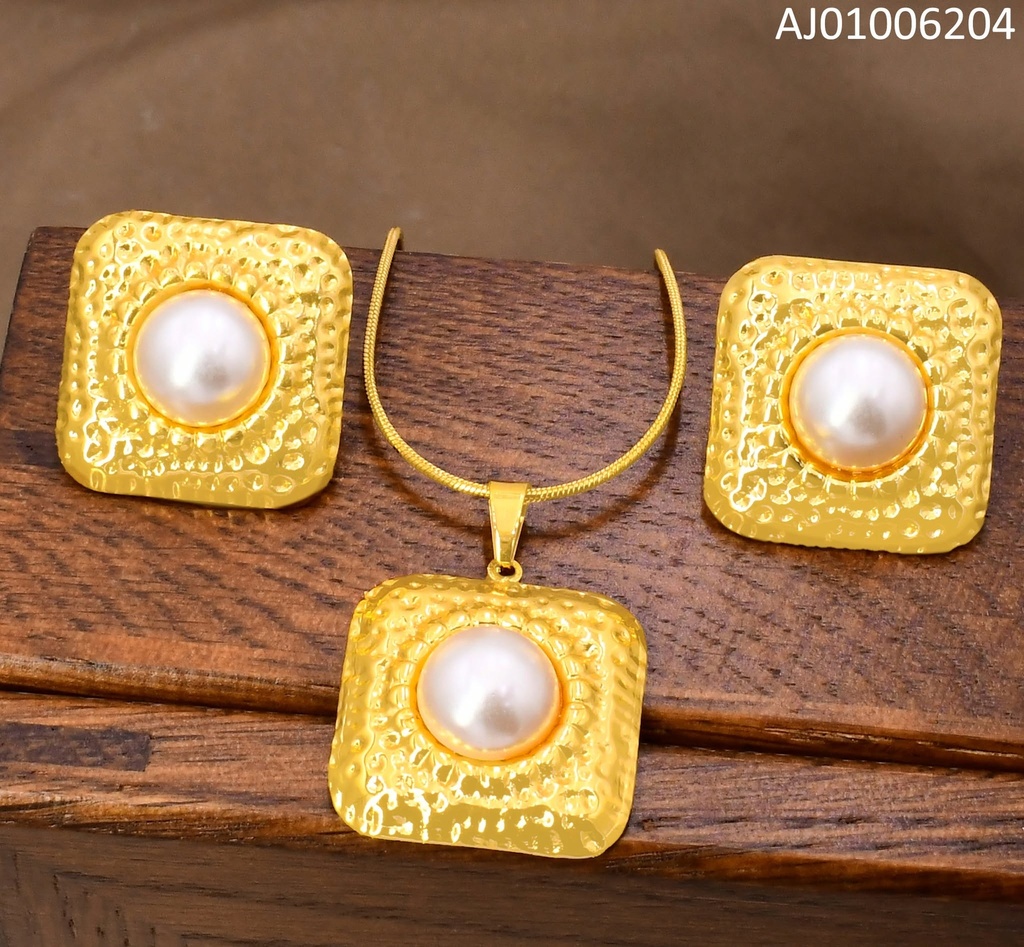 SET ACERO CUADRO/PERLA CENTRO SA1335-143 (IN11)