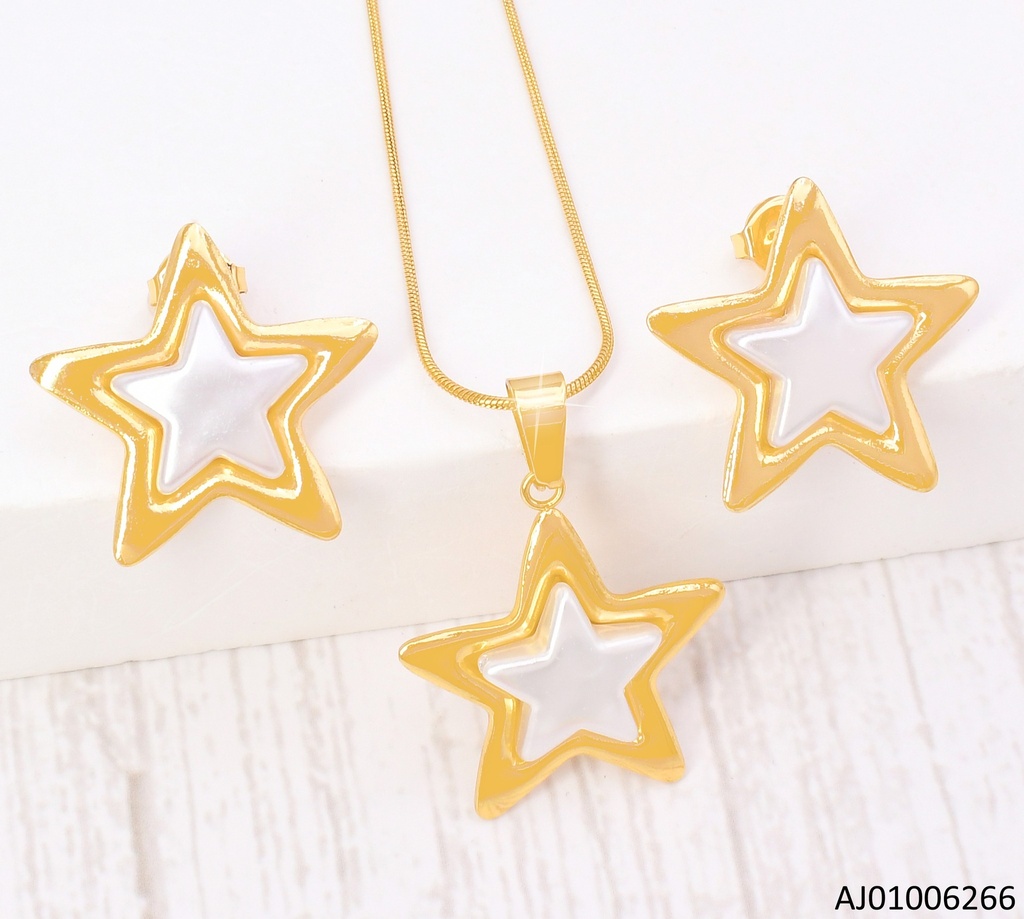 SET ESTRELLAS BLANCAS C/BORDE DOR SA1404-270 (IN11)