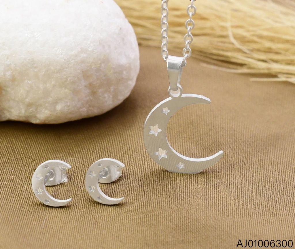 SET PLATEADO LUNA / ESTRELLAS SA1437-216 (IN11)