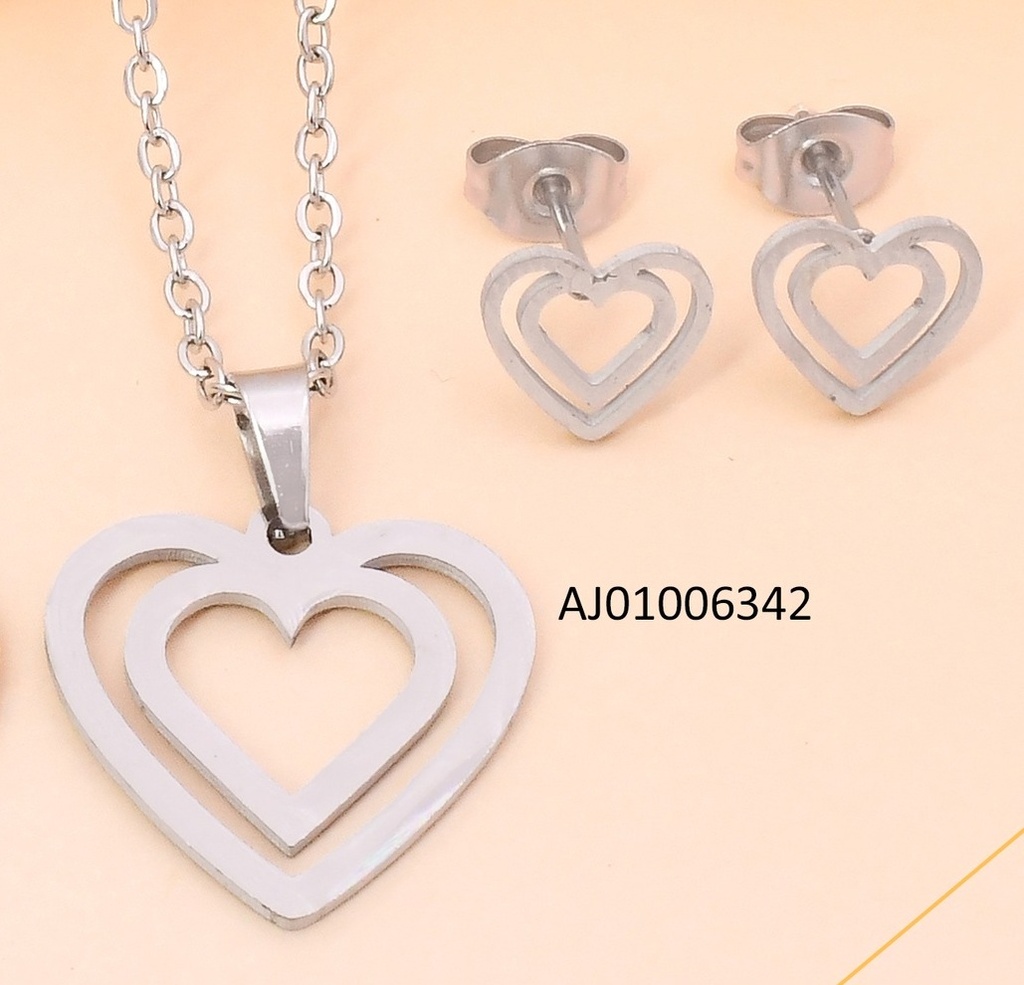 SET PLAT CROQUI DOBLE CORAZON SA1479-216 (IN11)