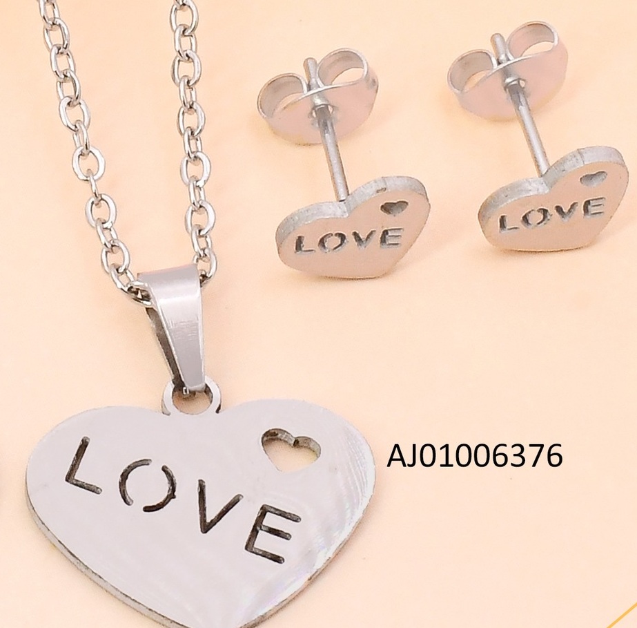 SET PLAT.CORAZON C/"LOVE" SA1513-216 (IN11)