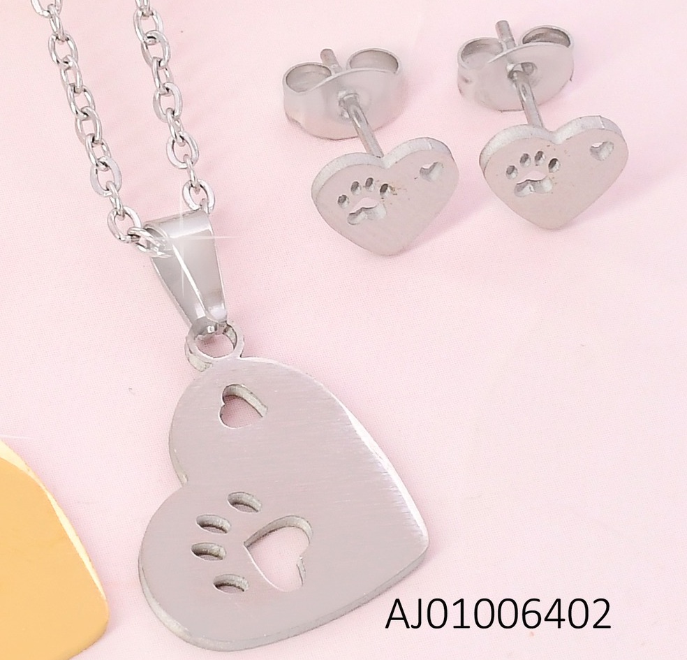 JUEGO PLAT.CORAZON C/HUELLITA SA1539-216 (IN11)