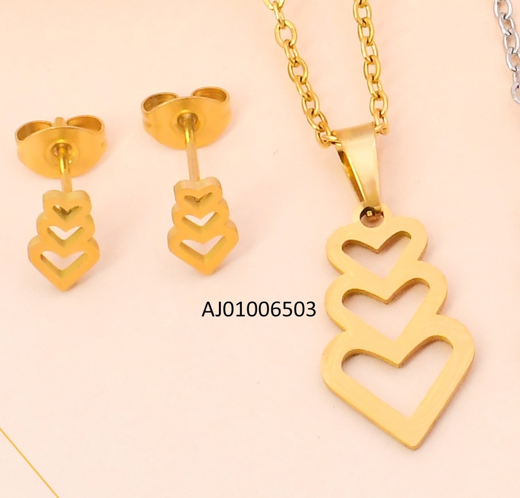 SET DOR TRIPLE CROQUI CORAZON SA1640-216 (IN11)
