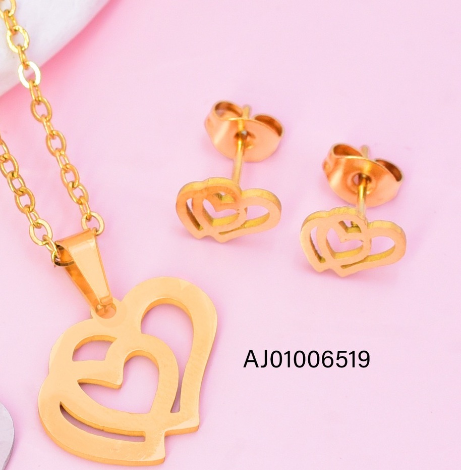 SET DOR DOBLE CROQUI CORAZON SA1656-216 (IN11)