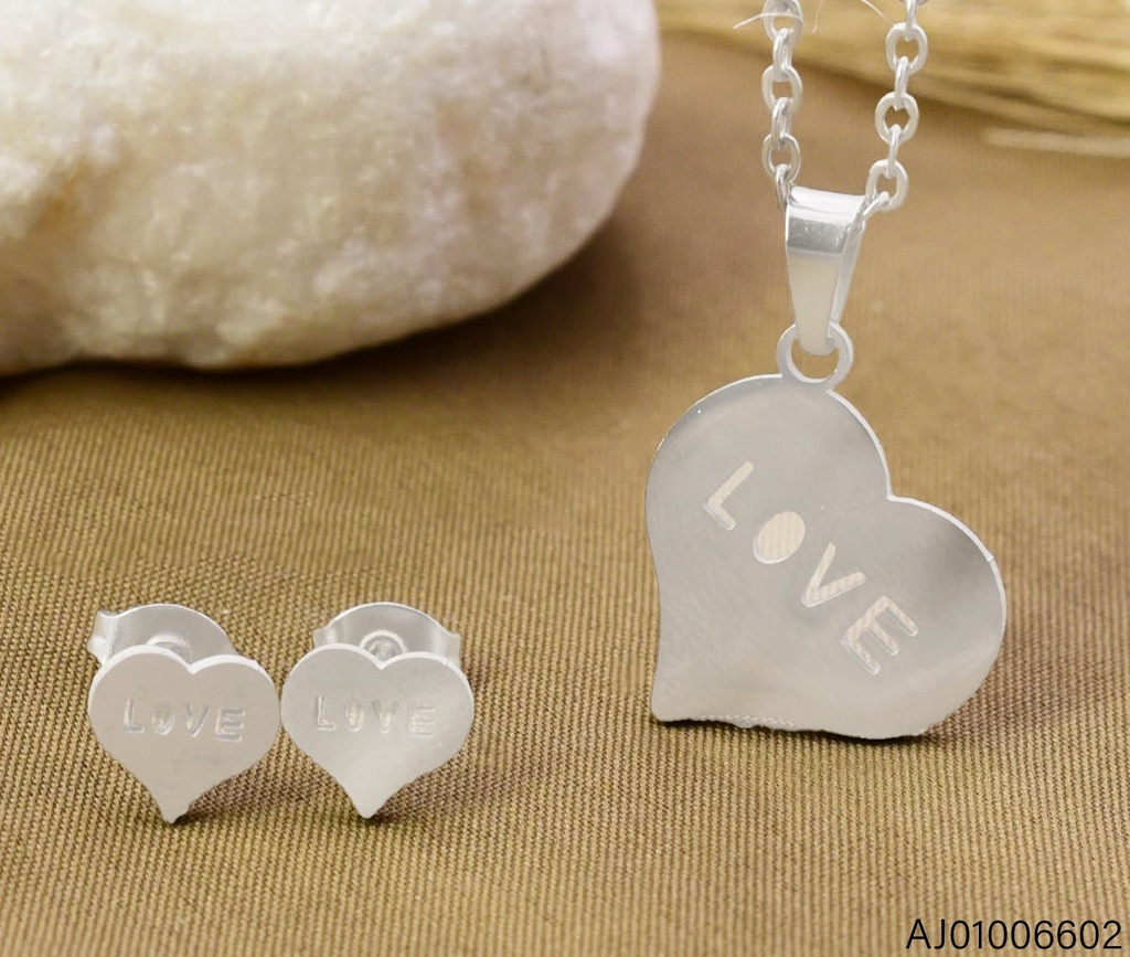 SET PLAT. CORAZON “LOVE“ SA1739-216 (IN11)