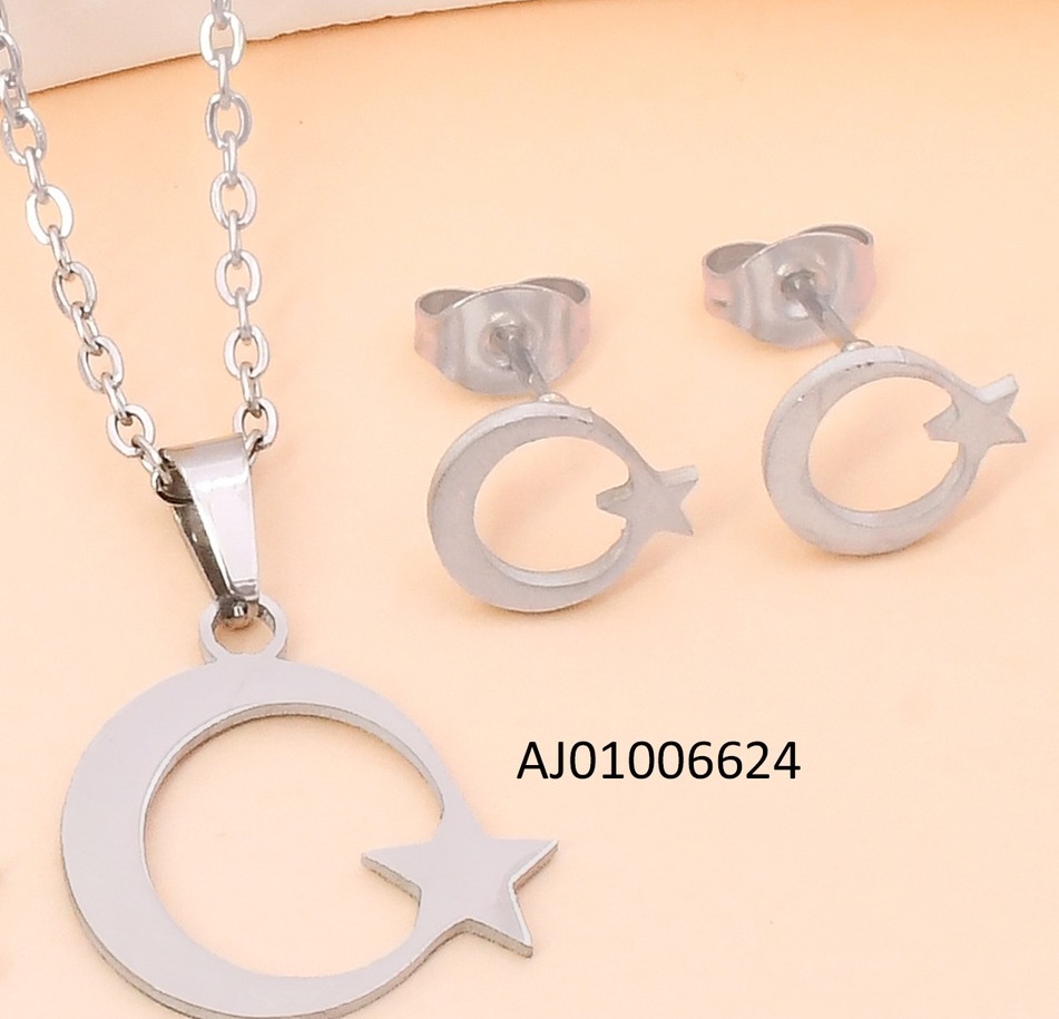 SET PLAT.PLACA MEDIA LUNA C/ESTRELLA SA1761-216 (IN11)