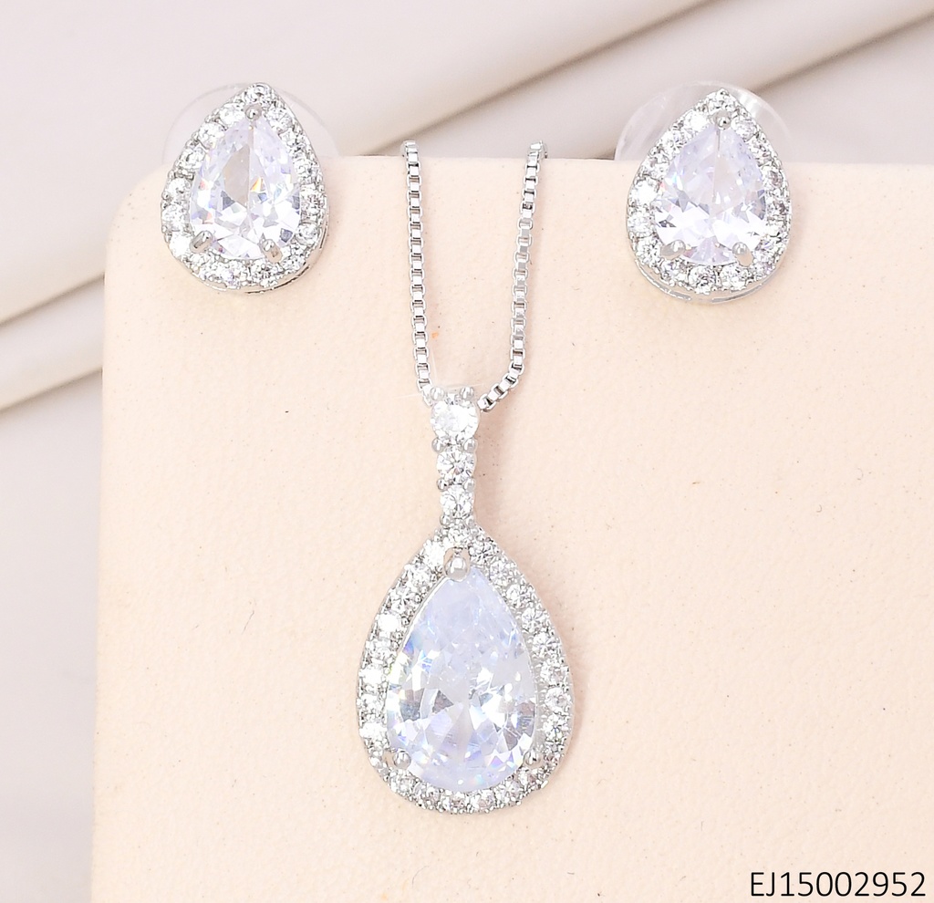 SET PLAT GOTA CRISTAL SE1363-6 (IN11)