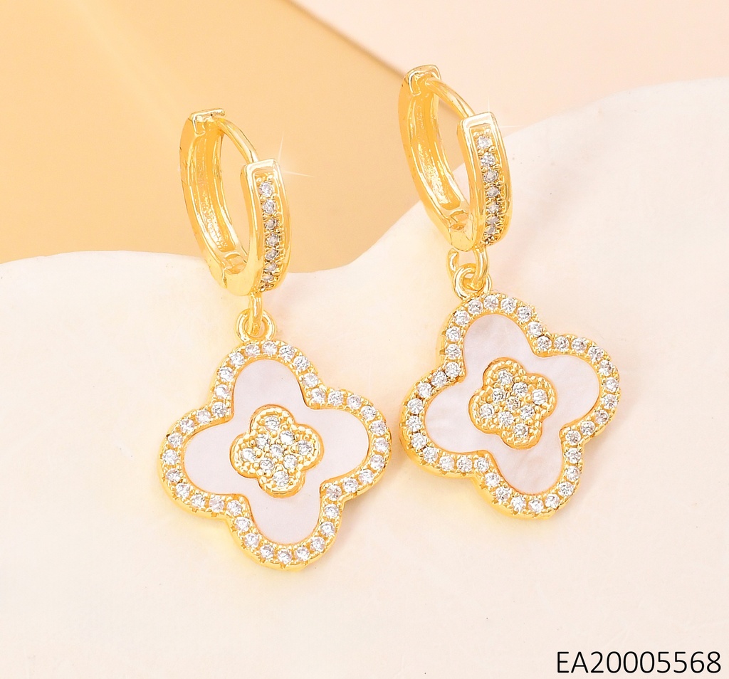 ARETES HUGGIES VAN CLEEF NACAR C/ZIRCONIAS EE4091-9