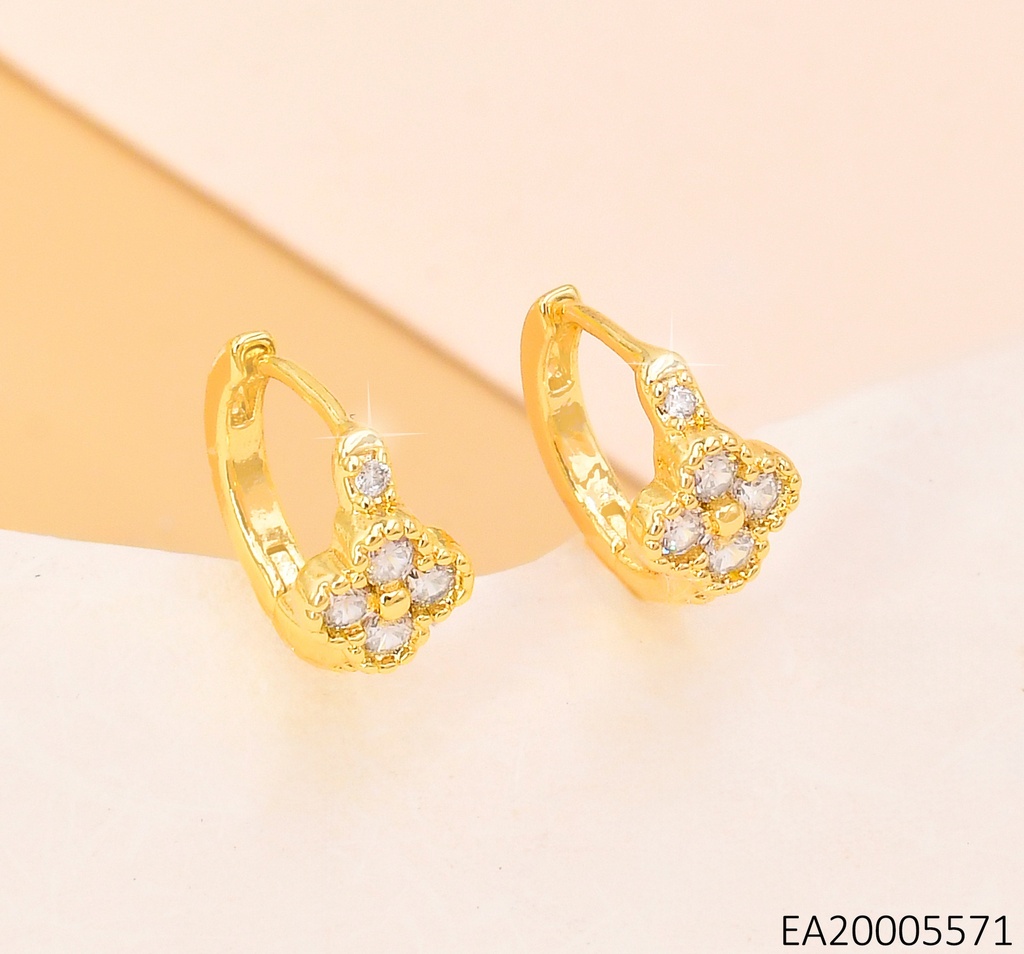 ARETES HUGGIES VAN CLEEF ZIRCONIAS TRANSP.EE4092-9