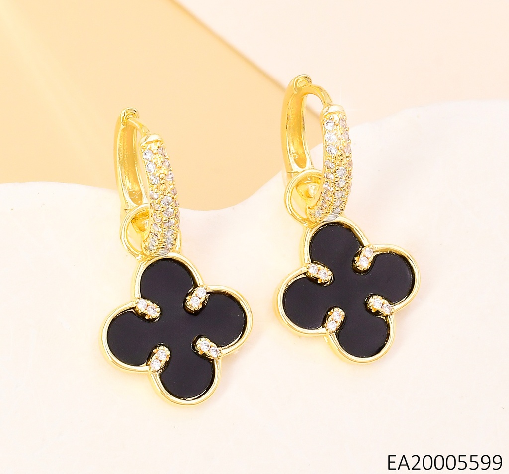 ARETES HUGGIES VAN CLEEF NEGROS EE4101-9
