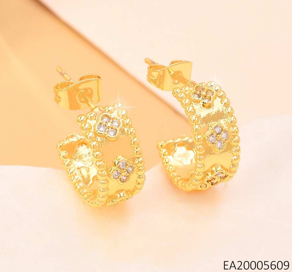 ARETES VAN CLEEF ZIRC. "C" ANCHOS EE4068-9