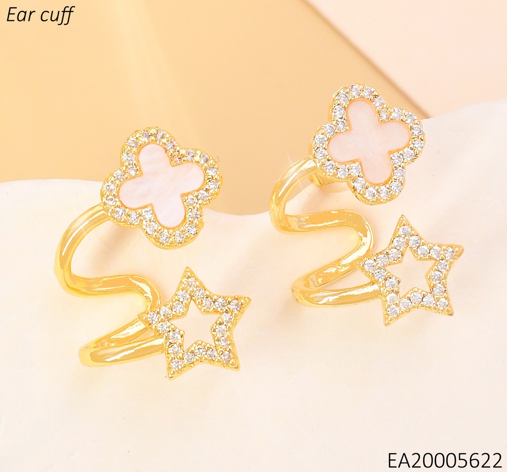 ARETES EAR CUFF VAN CLEEF CROQUI ZIRC/ROJO EE4082-9