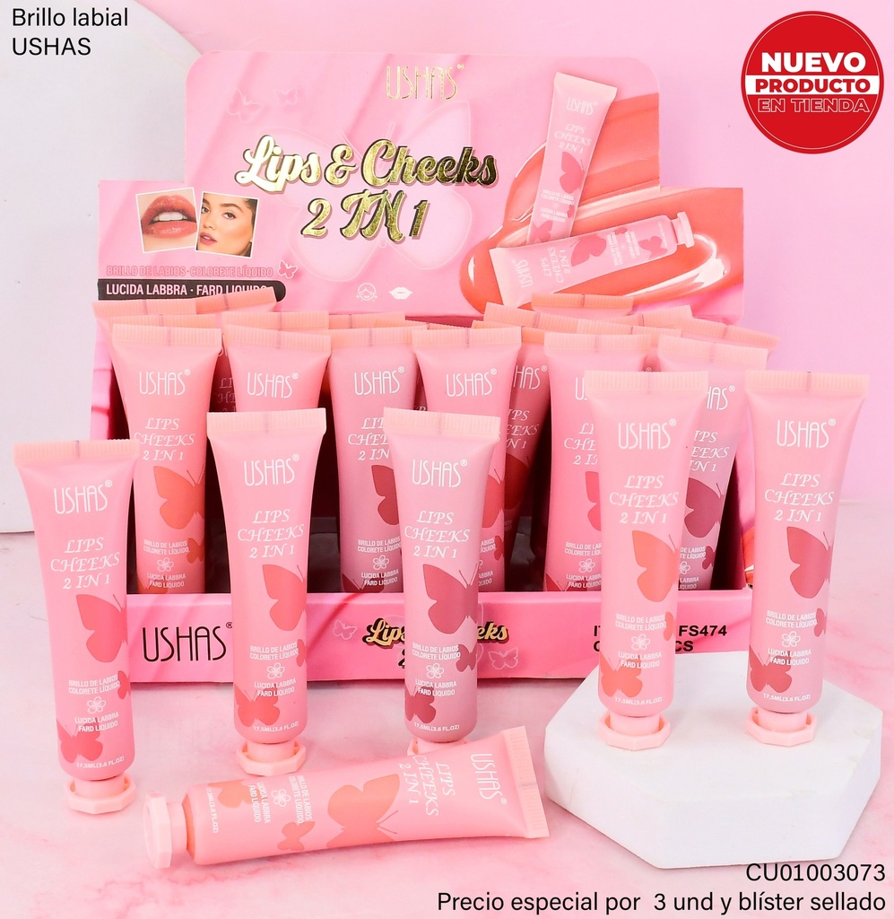 BLUSH/LABIAL 2EN1 USHAS FS474