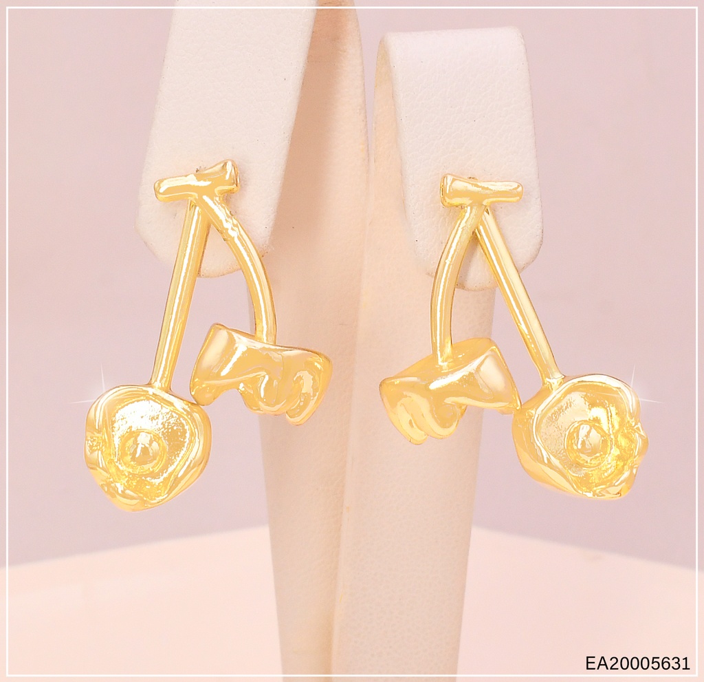 ARETES DOR DOBLE TULIPAN EE4270-301