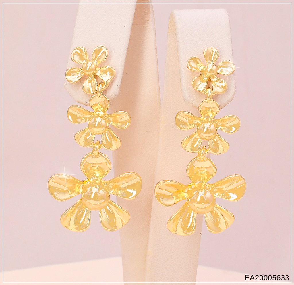 ARETES DOR FLORES (3) VERTICAL EE4278-301
