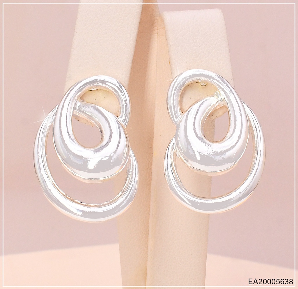 ARETES PLAT OVALOS ENTRELAZADOS EE4257-301