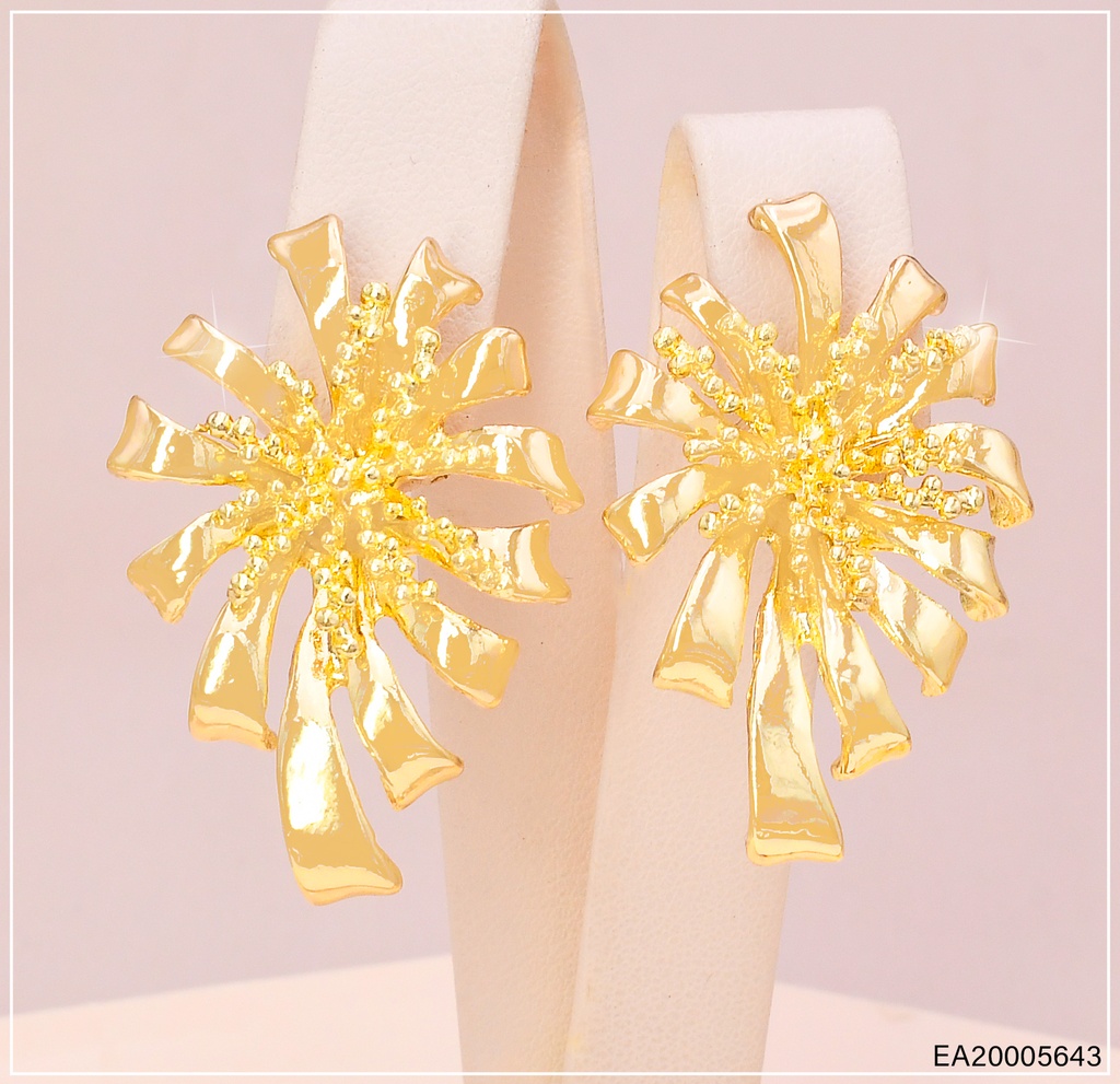 ARETES DOR FLOR ALARGADA EE4296-301