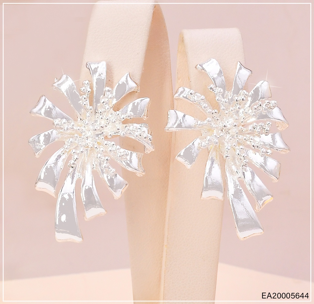ARETES PLAT FLOR ALARGADA EE4297-301