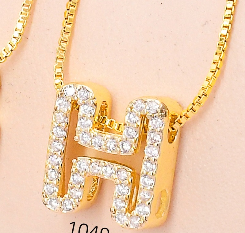 CADENA C/DIJE INICIAL "H"ZIRC.G251-766 CIERRE AJUST (PI)