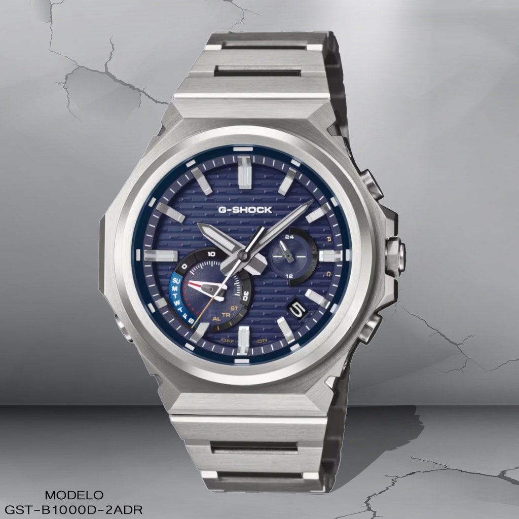 RELOJ CASIO G-SHOCK ANALOGO GST-B1000D-2ADR METAL PLAT.