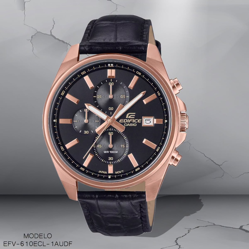 RELOJ CASIO G-SHOCK ANALOGO EFV-610ECL-1AUDF METAL PLAT.