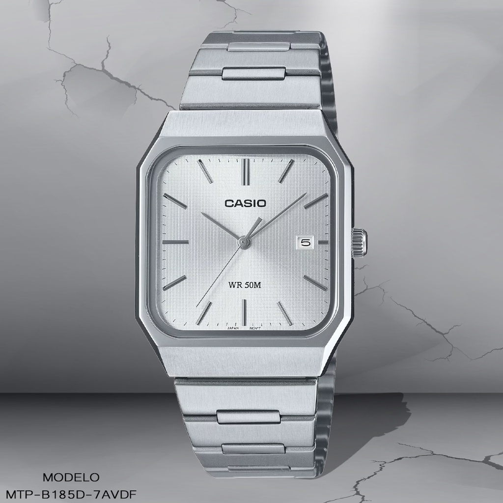 RELOJ CASIO ANALOGO MTP-B185D-7AVDF METAL PLAT.