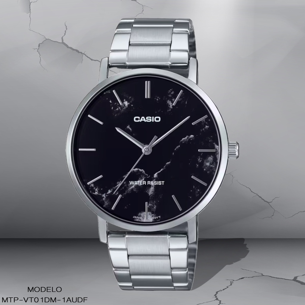 RELOJ CASIO ANALOGO MTP-VT01DM-1AUDF METAL PLAT