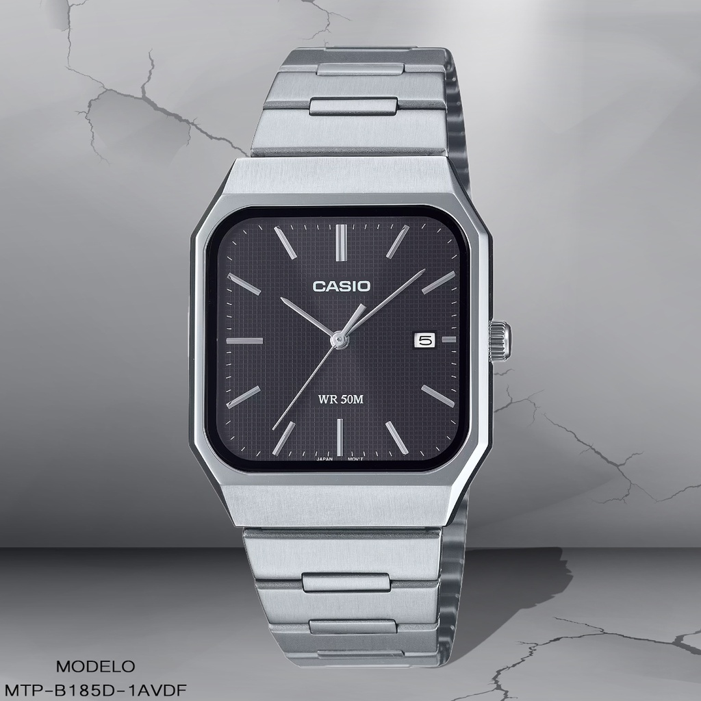 RELOJ CASIO ANALOGO MTP-B185D-1AVDF METAL PLAT.
