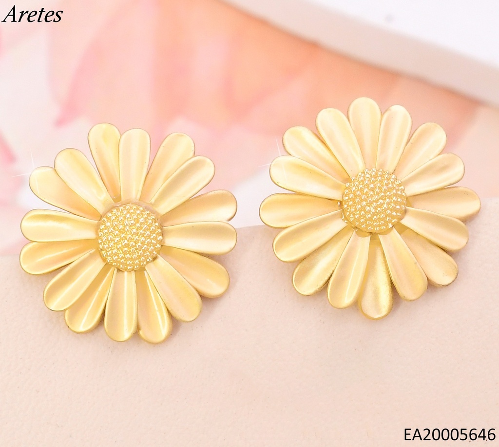ARETES DORADOS FLOR MARGARITA EE4264-301