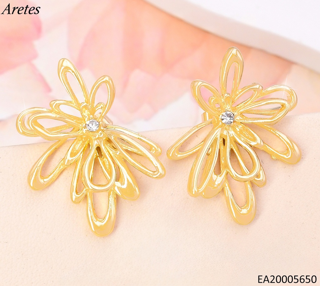 ARETES DOR CROQUI MEDIA FLOR ZIRC. EE4276-301