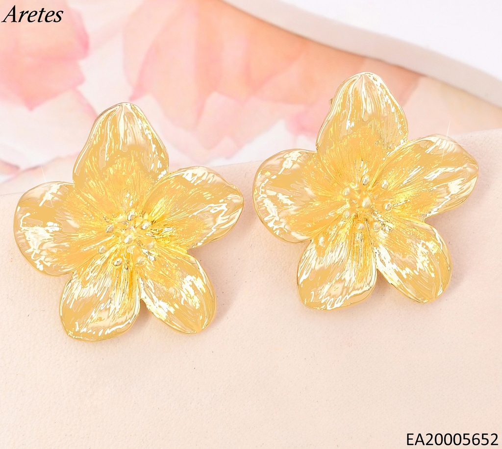 ARETES DOR FLOR 5 PETALOS / PISTILOS EE4302-301