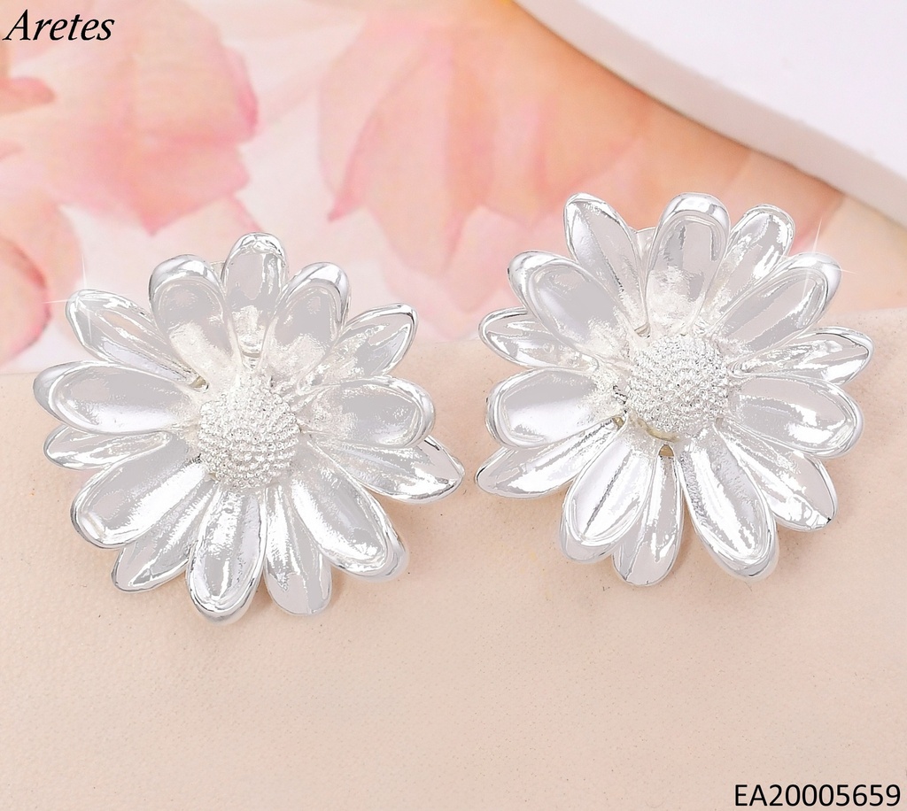 ARETES PLAT FLOR MARGARITA EE4275-301