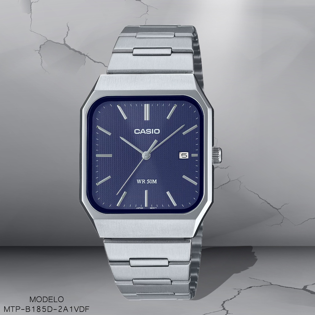 RELOJ CASIO ANALOGO MTP-B185D-2A1VDF METAL PLAT.