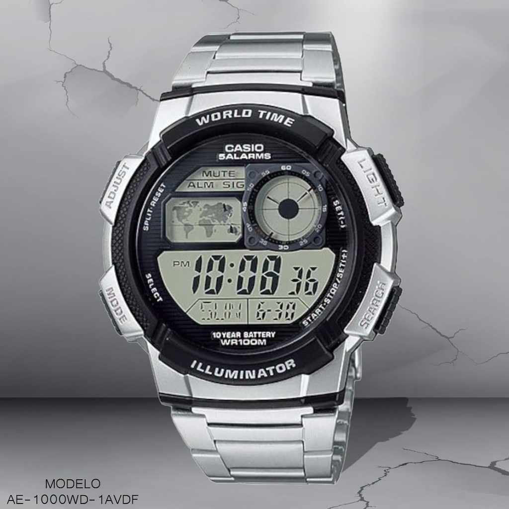 RELOJ CASIO DIGITAL AE-1000WD-1AVDF METAL PLAT
