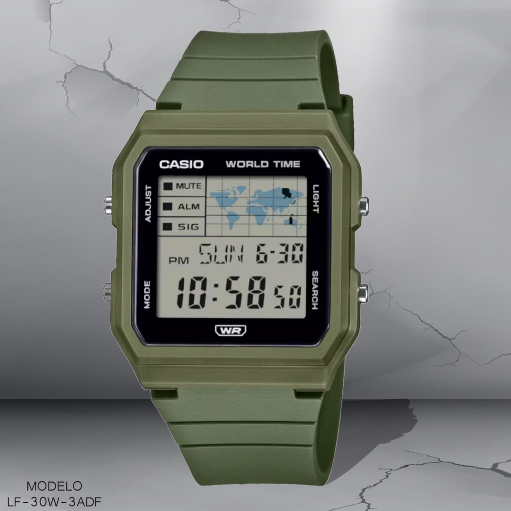 RELOJ CASIO DIGITAL LF-30W-3ADF RESINA VERDE