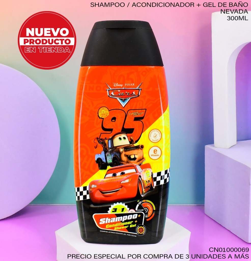 SHAMPOO INFANTIL DISNEY - PIXAR CARS 3EN1 DS92006