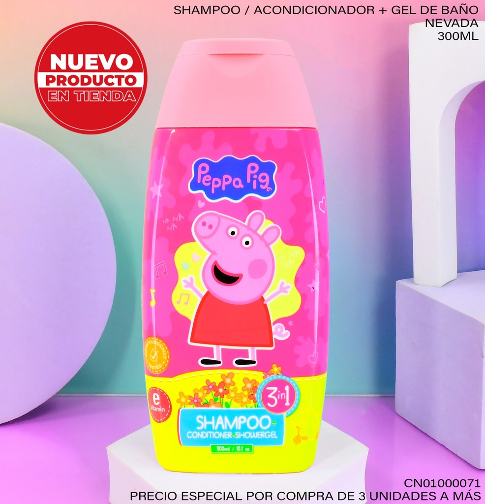 SHAMPOO INFANTIL PEPPA PIG 3EN1 HB92013