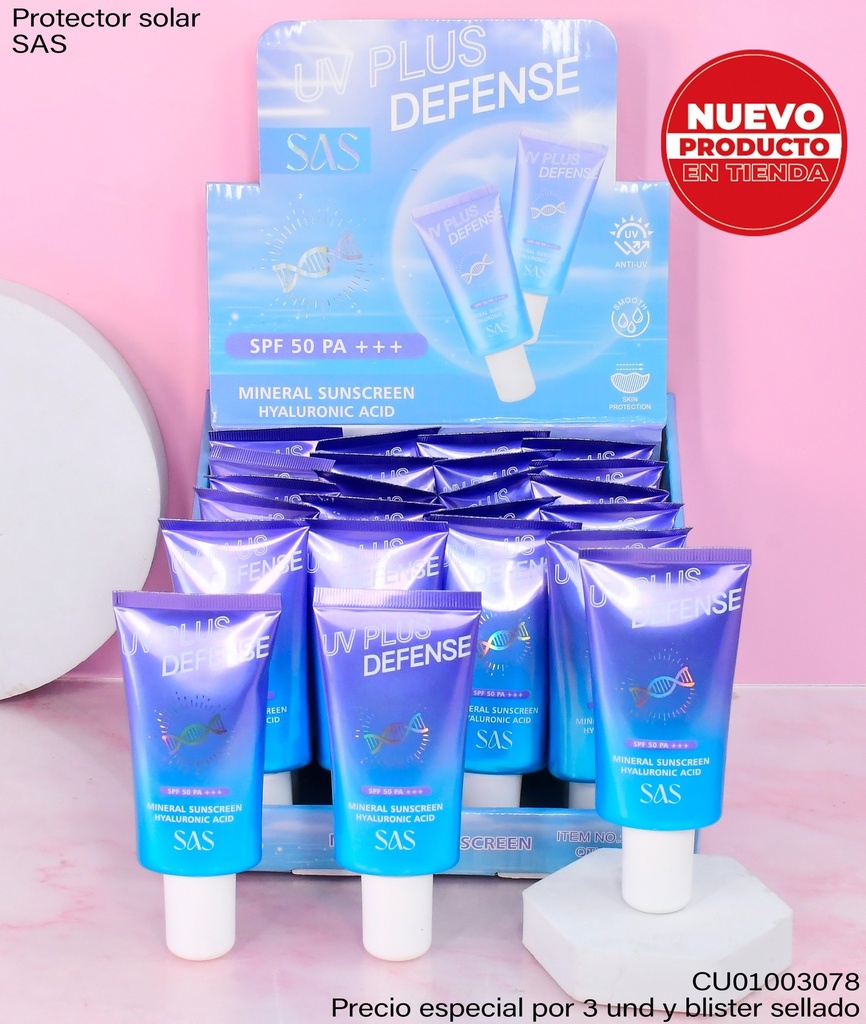 BLOQUEADOR SOLAR UV PLUS DEFENSE ACIDO H. SAS SAH88
