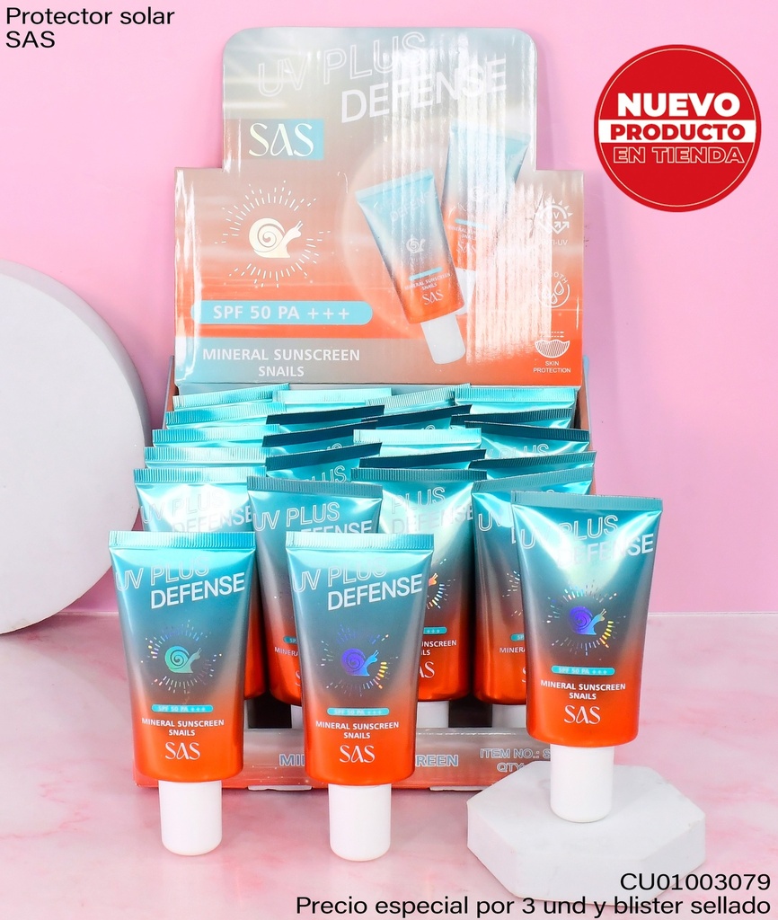 BLOQUEADOR SOLAR UV PLUS DEFENSE CARACOL SAS SAH091
